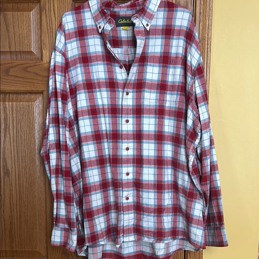 Cabela's Red Plaid Men's Shirt